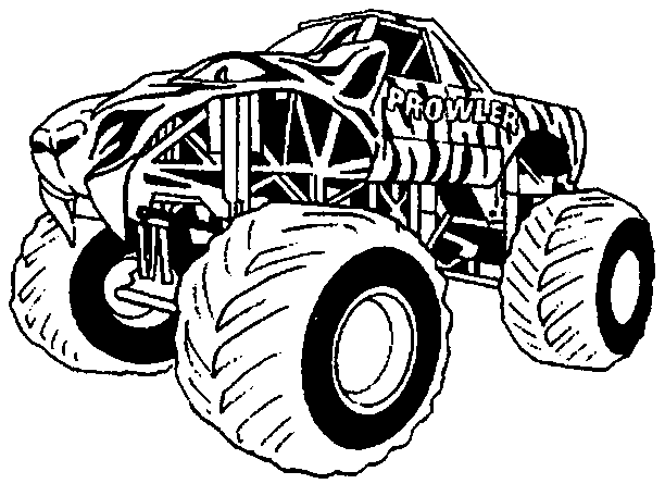 Print Monster Truck kleurplaat